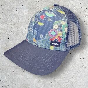 PrAna Unisex Floral Blue Trucker Hat OS NWT